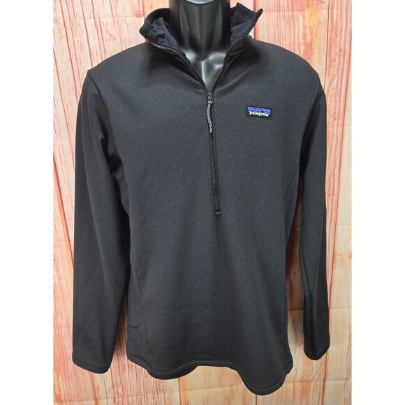 Patagonia Mens Recycled Fleece Quarter-zip Jacket Medium "R" monogram on sleeve - Picture 1 of 9